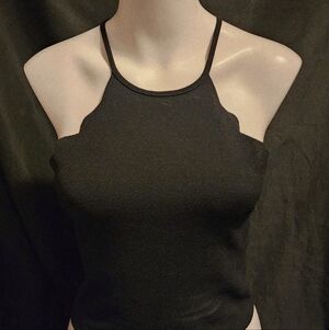 Elegant Black Women's Halter Top